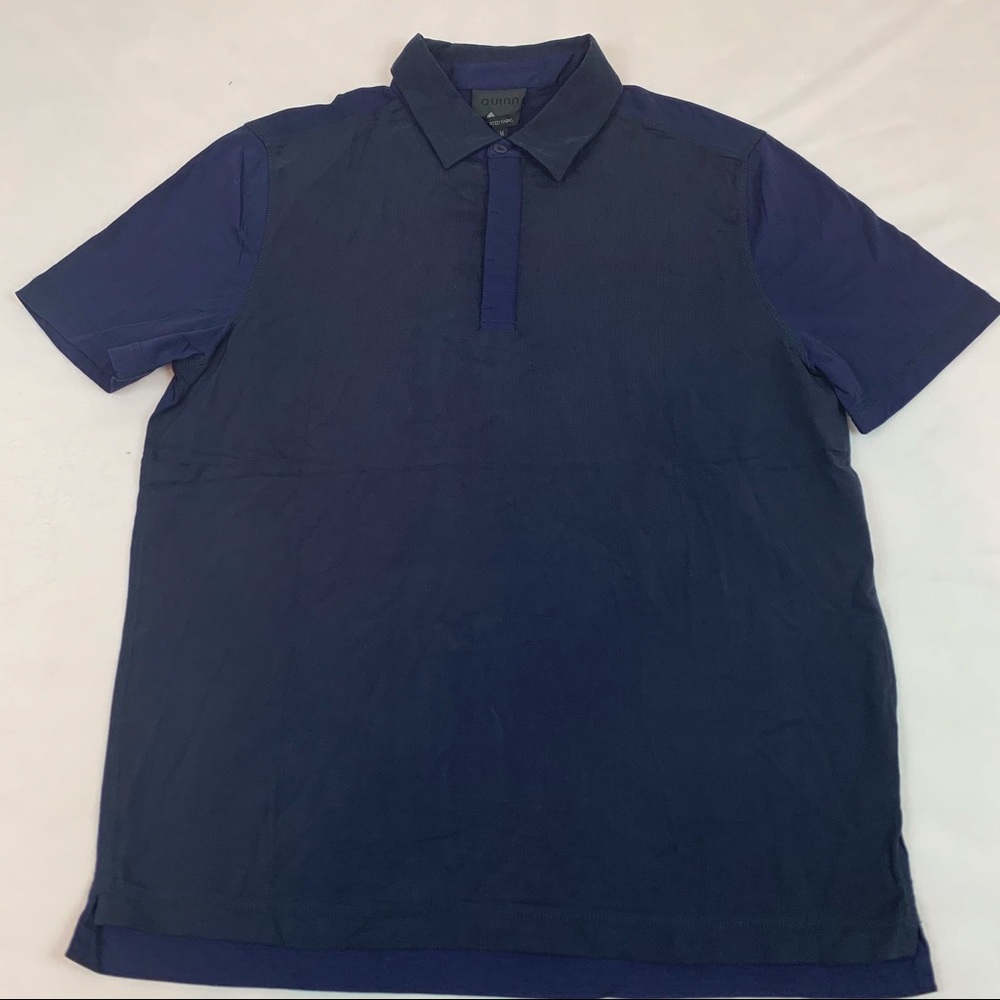 Quinn New men’s short‎ sleeve polo shirt navy blue size S